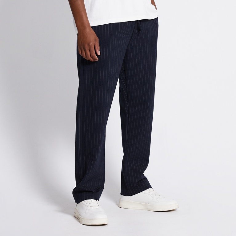 Drawstring pants "Theoz stripe" Navy
